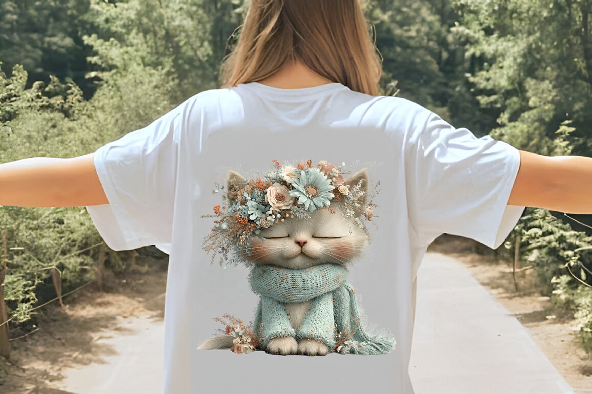 Whimsical Spring Cats Clipart, an Illustration by Digital Artistic99 (Photo 9 of 9)