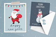 Christmas clipart, cards, phrases, a Seasonal Illustration by Valeria Soloveva (Thumbnail 7 of 8)