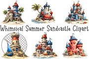 Whimsical Summer Sandcastle Clipart, an Illustration by OK Design (Thumbnail 3 of 6)