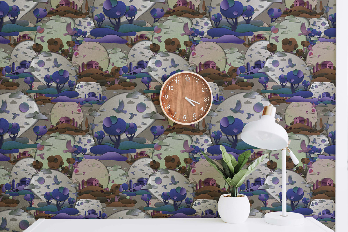 Creative Fantasy Seasons Landscape, a Pattern Graphic by AAN Seamless Shop (Photo 4 of 4)