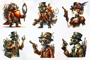 Steampunk character clipart, an Illustration by RobertsArt (Thumbnail 2 of 7)