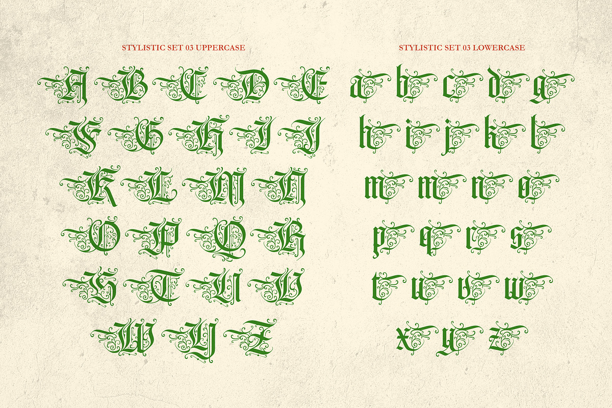 Signtelly Typeface, a Blackletter Font by alit design (Photo 15 of 20)