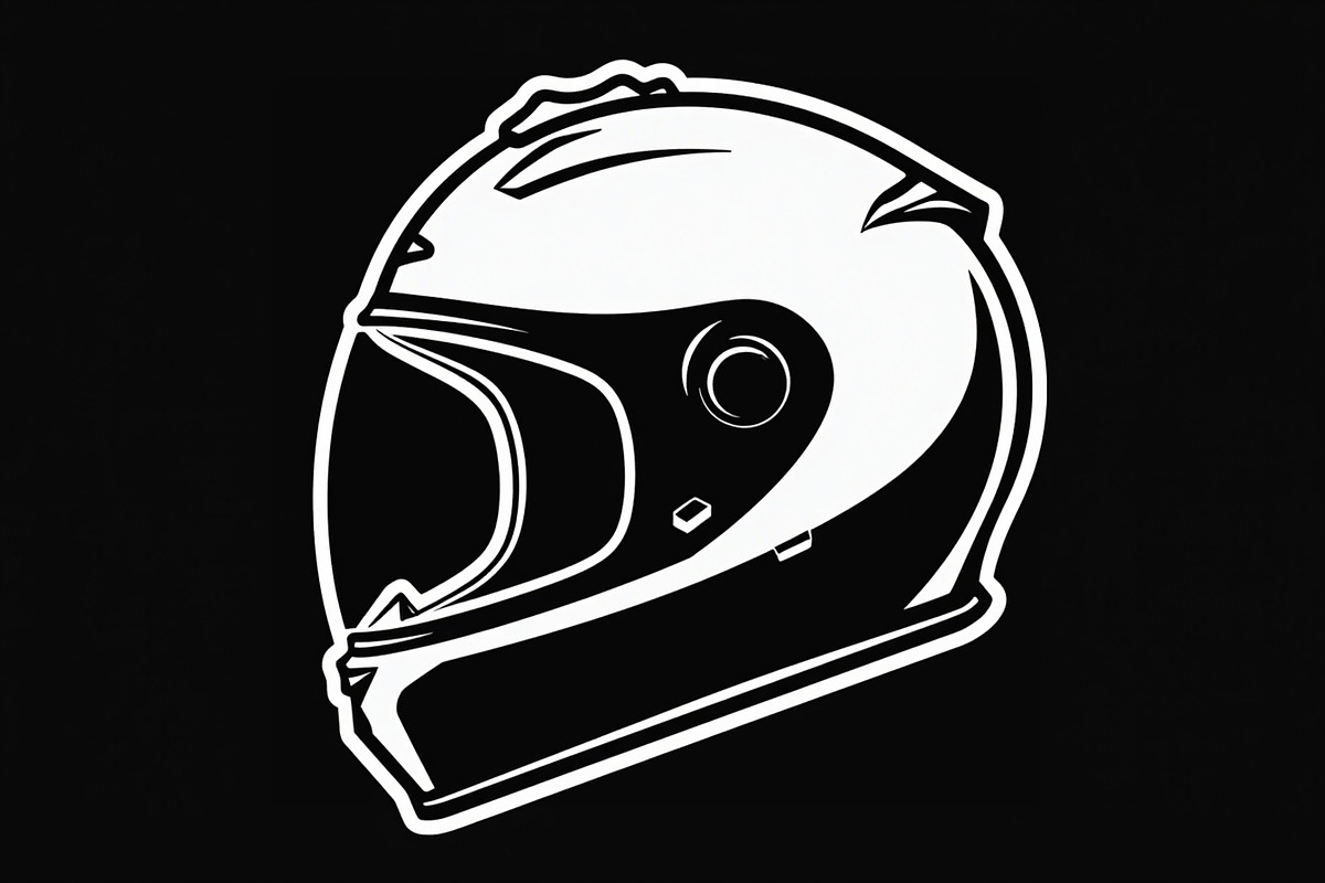 Motorcycle Helmet Silhouette Set, an Illustration by abu67222 (Photo 2 of 7)