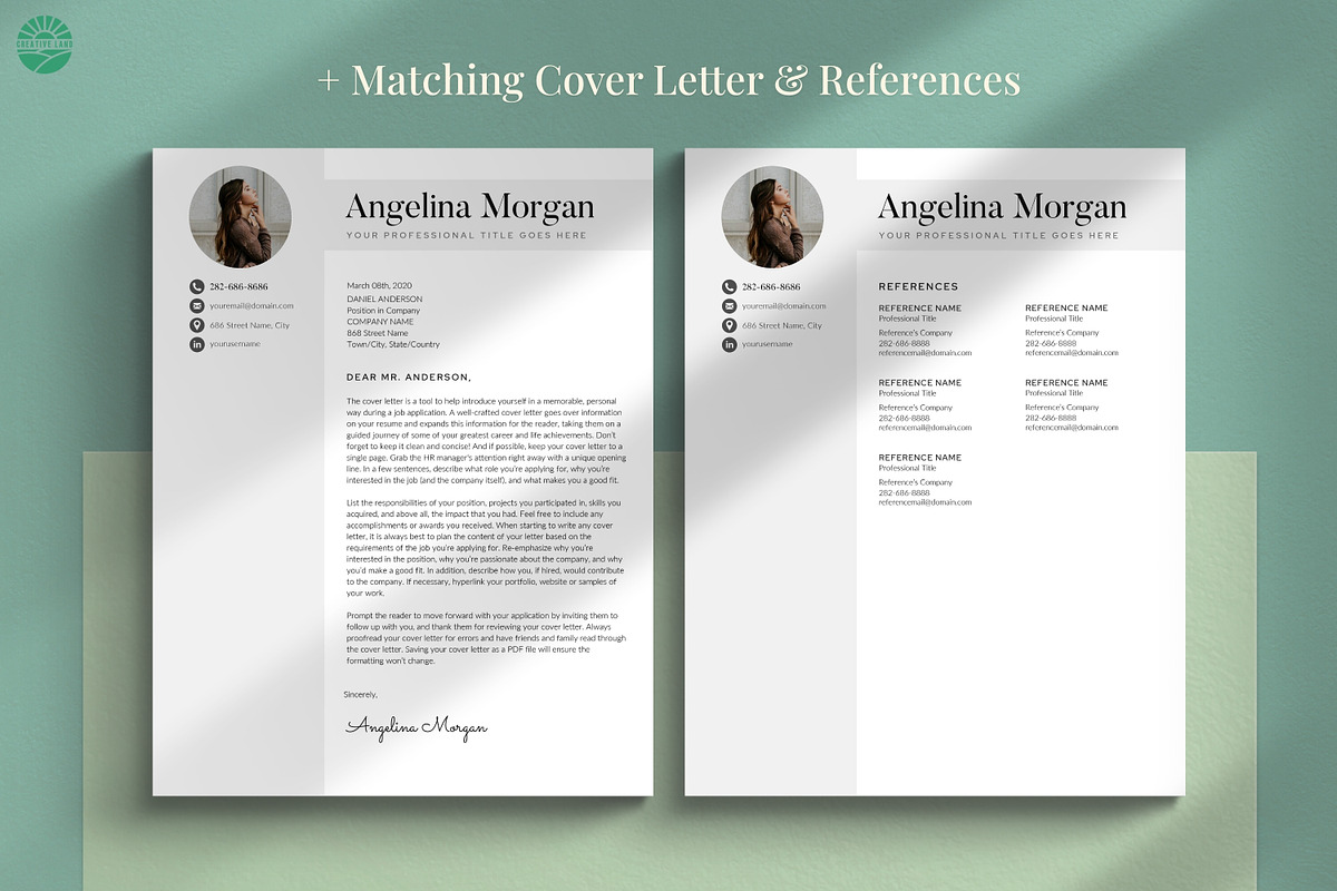 Resume/CV - The Angel, a Resume Template by CreativeLandStudio (Photo 5 of 10)