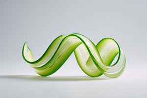 Twisted cucumber peel in vibrant green, a Food & Drink Photo by AlyaAnd