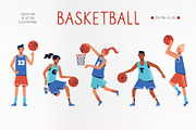 Basketball players. Illustrations, an Illustration by Anna Summer (Thumbnail 1 of 5)