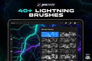 40+ Procreate Lightning Brushes, a Brush Add-On by Nurmiftah (Thumbnail 1 of 4)