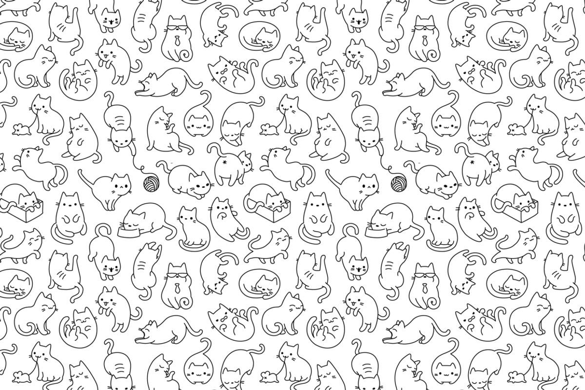 Meowers Icons and Seamless Pattern, a Pattern Graphic by Iconka (Photo 2 of 9)