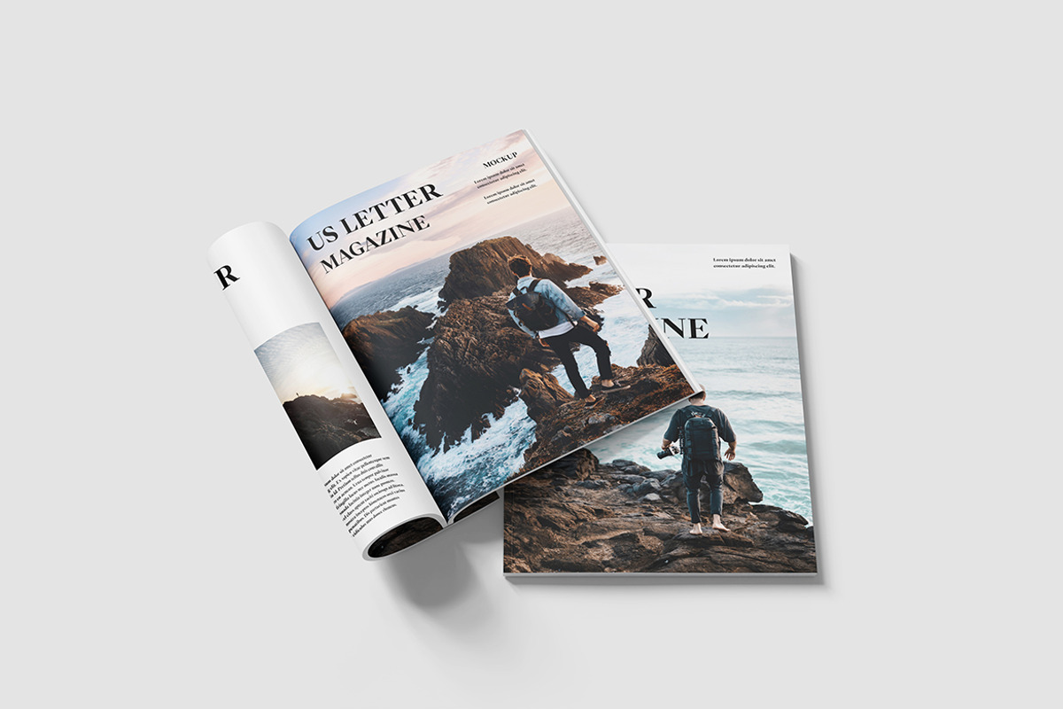 US Letter Magazine Mockup, an Advertising Mockup by Indah (Photo 4 of 6)