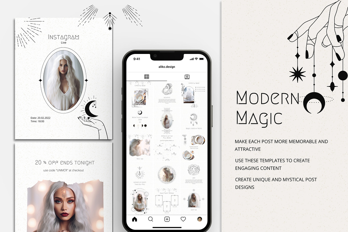 White Spiritual Instagram Posts, a Social Media Template by Under My Cozy Roof (Photo 5 of 10)