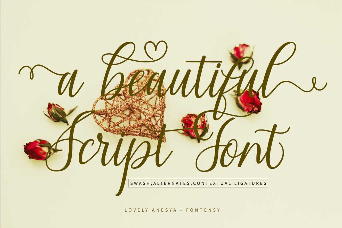 Lovely Alesya Script Font, a Script Font by Cut Story (Photo 10 of 15)