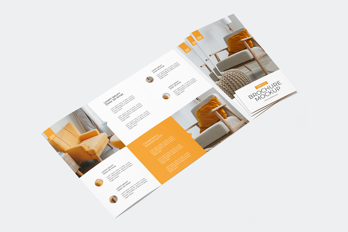 Trifold Brochure Flyer Mockup, an Advertising Mockup by Rizky Audymas (Photo 2 of 8)