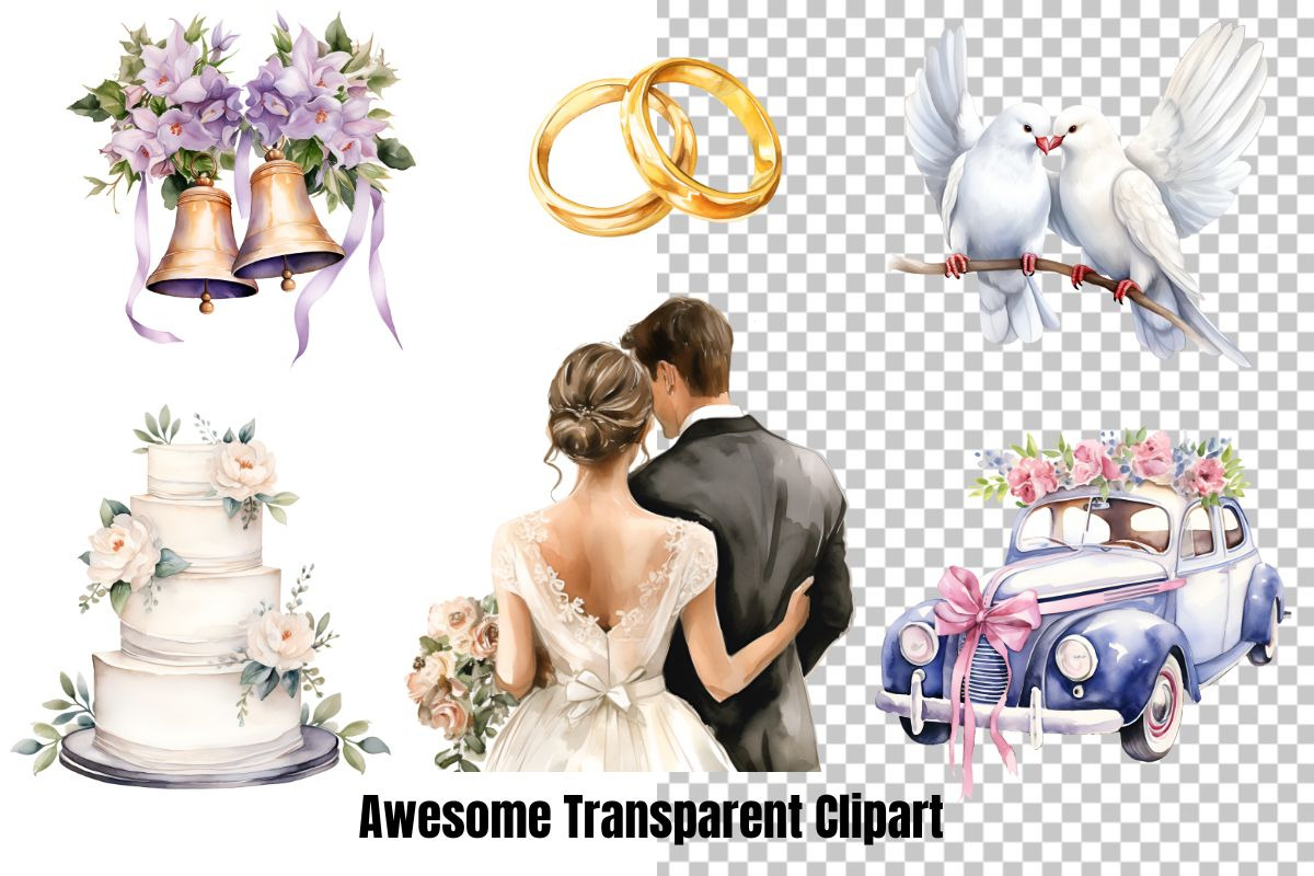Wedding Clipart, Bride Illustration, a Decorative Illustration by Gloria Designed It (Photo 2 of 6)