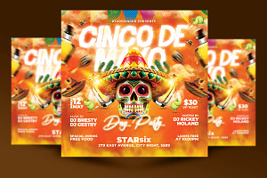 Cinco de Mayo Flyer Template, a Flyer Template by RTXdesinger99