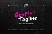 Graffiti Tagline Brave Font, a Font by Graphic Spirit (Thumbnail 1 of 11)