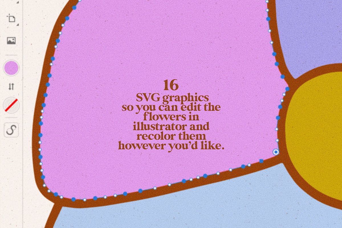 70s Flowers Vector Illustrations, a Decorative Illustration by Dear Darling Design (Photo 4 of 8)