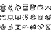 Minimalist Business Icon Set, an Illustration by designvectx (Thumbnail 2 of 3)