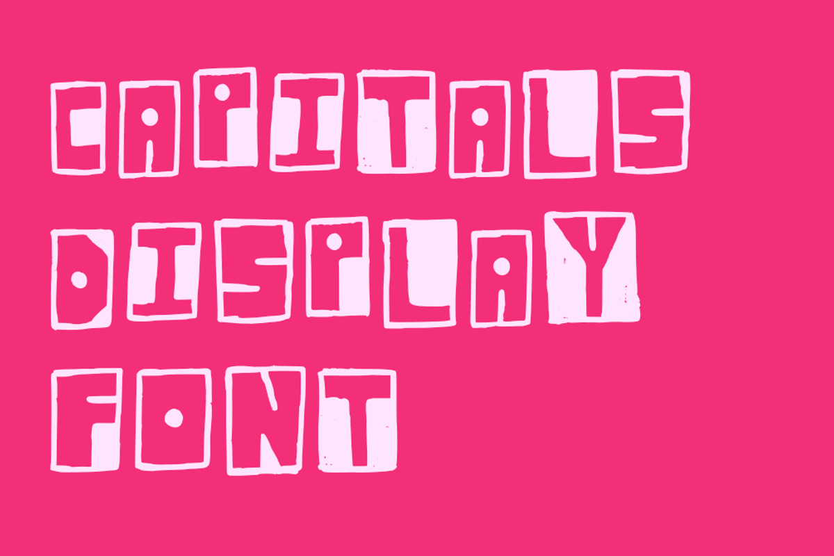 Barton - Chunky Handmade Block Font, a Handwritten Font by PlayFont Studio (Photo 2 of 5)