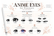 Anime & Manga Eyes Procreate Stamps, a Brush Add-On by sundrameda (Thumbnail 7 of 12)