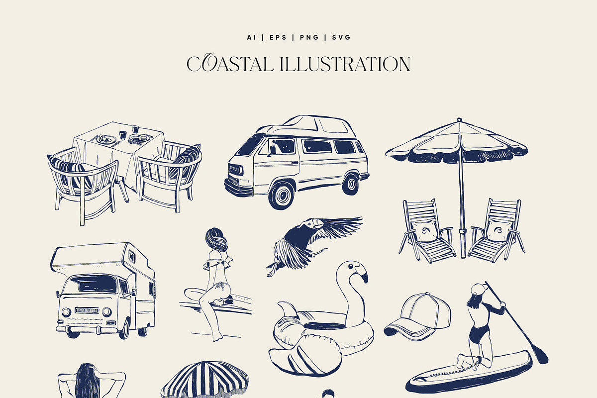 Coastal Life | Illustration Kit, an Object Illustration by KetteCreate (Photo 8 of 13)