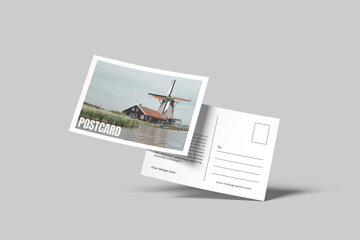 Postcard Mockup - Greeting Card, a Card Template by graphictime (Photo 11 of 14)