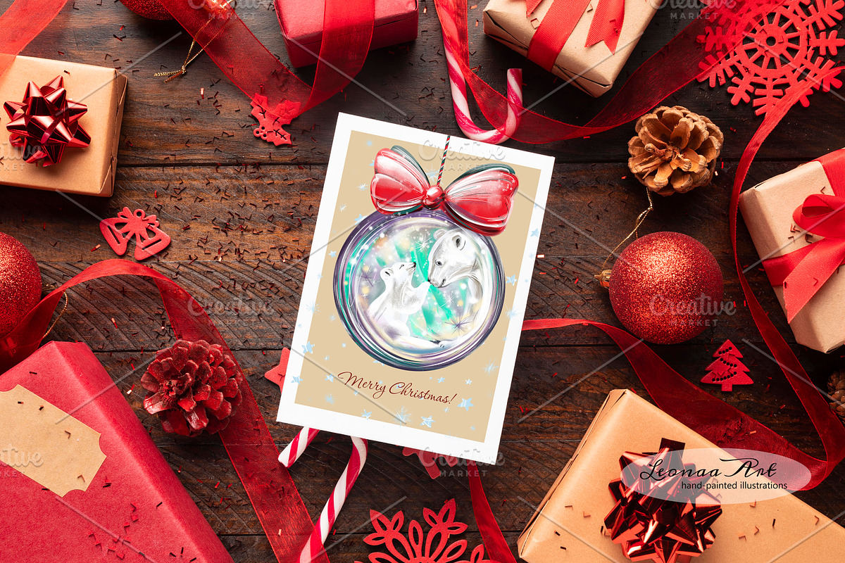 Wonderful Christmas Clipart Set, a Seasonal Illustration by Leonaa art (Photo 6 of 11)