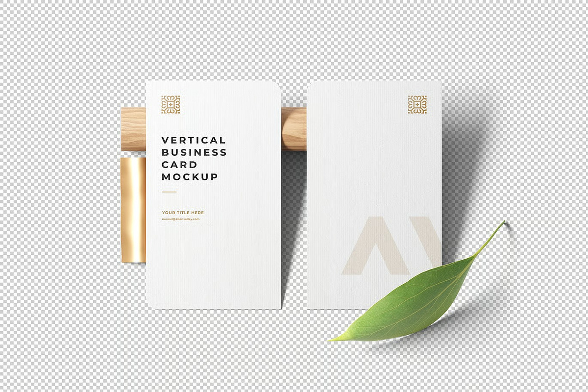 Vertical Business Card Mockup, an Advertising Mockup by zpackcreative (Photo 3 of 4)