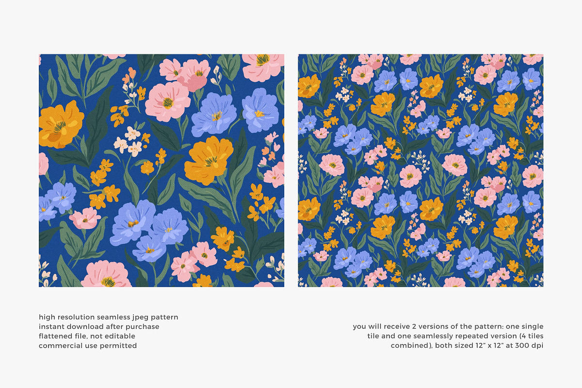 vintage seamless floral pattern set, a Pattern Graphic by Patishop Art (Photo 2 of 14)