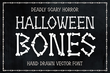 Halloween Bones vector font, an Object Illustration by Ledokolua