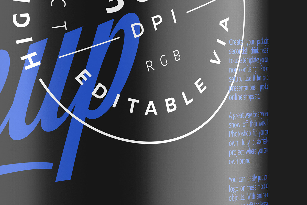 Black Glossy Protein Jar Mockup, a Packaging Mockup by Reformer Mockup (Photo 4 of 6)