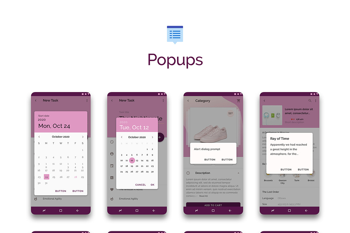 Prototype 86 - Template For Android, an UI Kit Template by App for Mobile & Website (Photo 24 of 28)