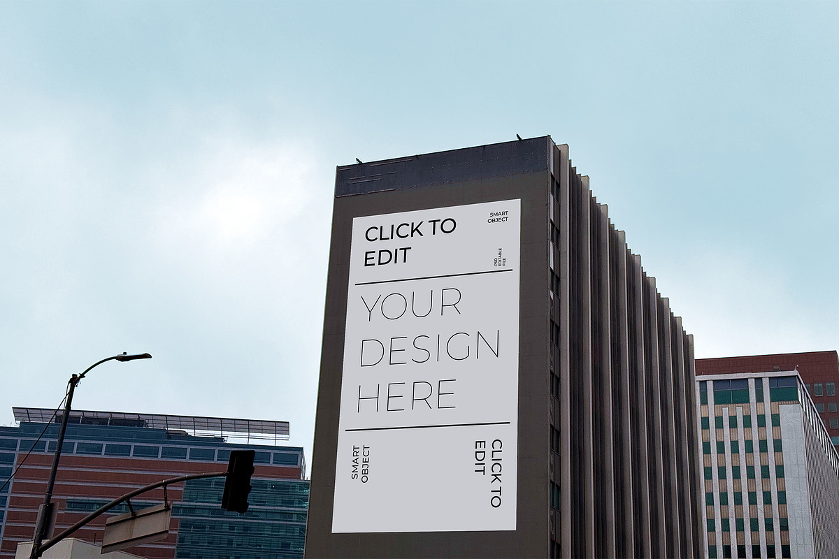 Vertical Billboard Mockup, an Advertising Mockup by Voar Mockups