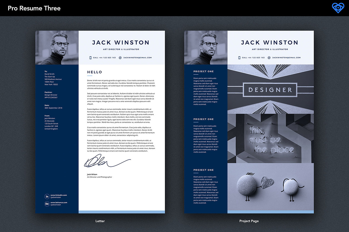 PRO Resume 3, a Resume Template by ikono.me (Photo 4 of 6)