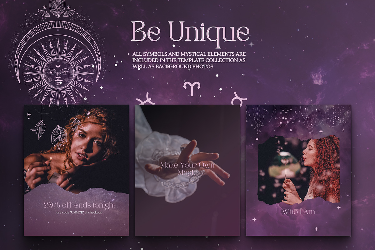 Purple Spiritual Instagram Posts, a Social Media Template by Under My Cozy Roof (Photo 5 of 9)