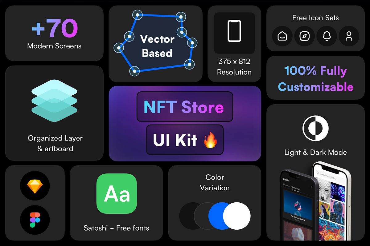 NFT Store UI Kit, an App Template by Trung (Photo 5 of 6)