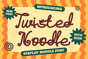 Twisted Noodle Display Noodle Font, a Script Font by PutraCetol Studio (Thumbnail 1 of 5)