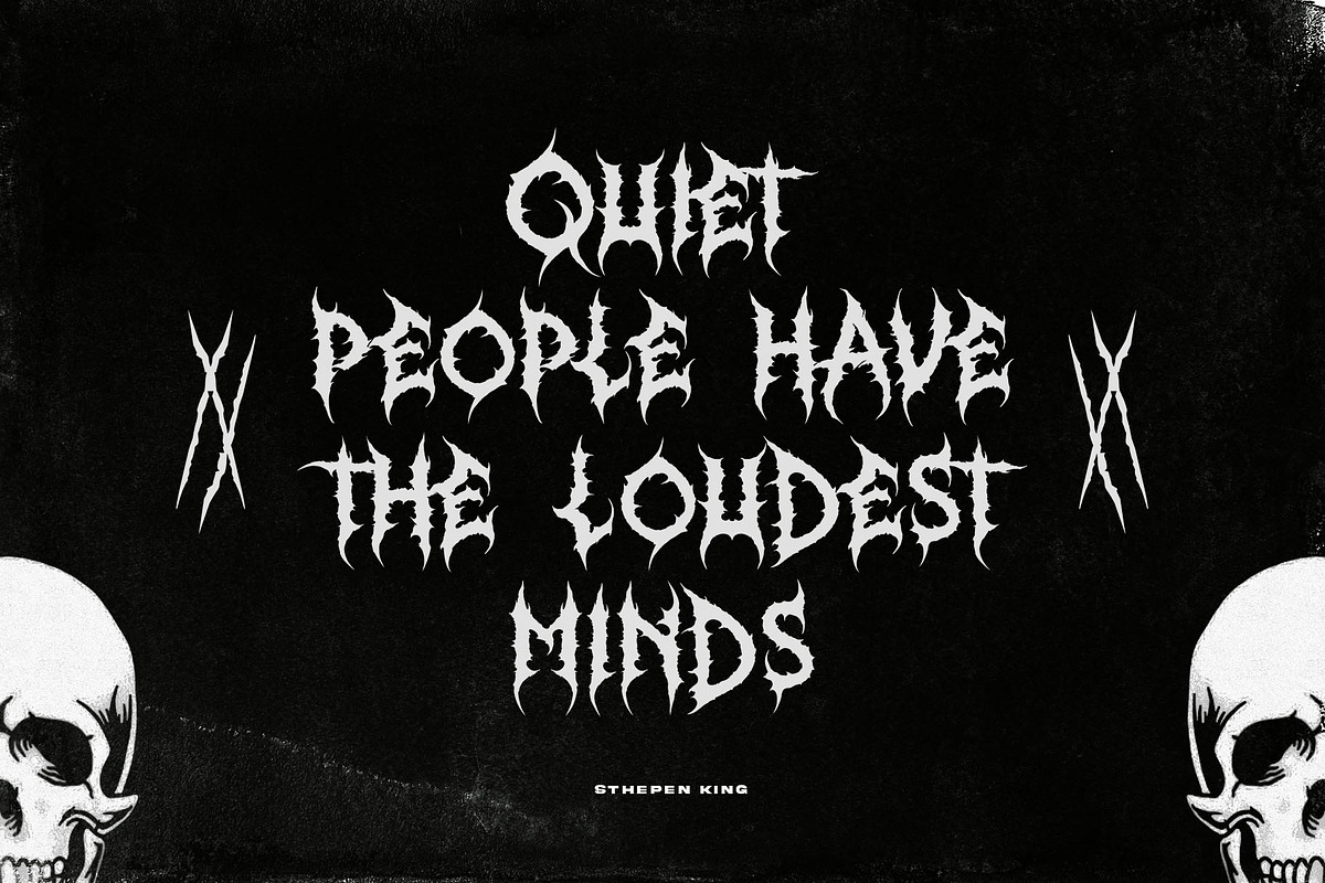 False Crown (Death metal font), a Blackletter Font by Rvq Type Foundry (Photo 3 of 10)