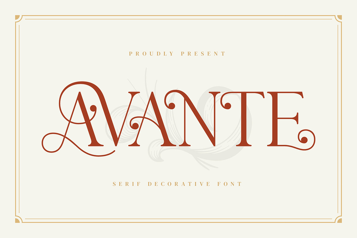 Avante - Modern Classy Font, a Serif Font by Aqeel_Art (Photo 1 of 8)