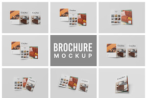 A4 Bifold Brochure Mockup Bundle 72