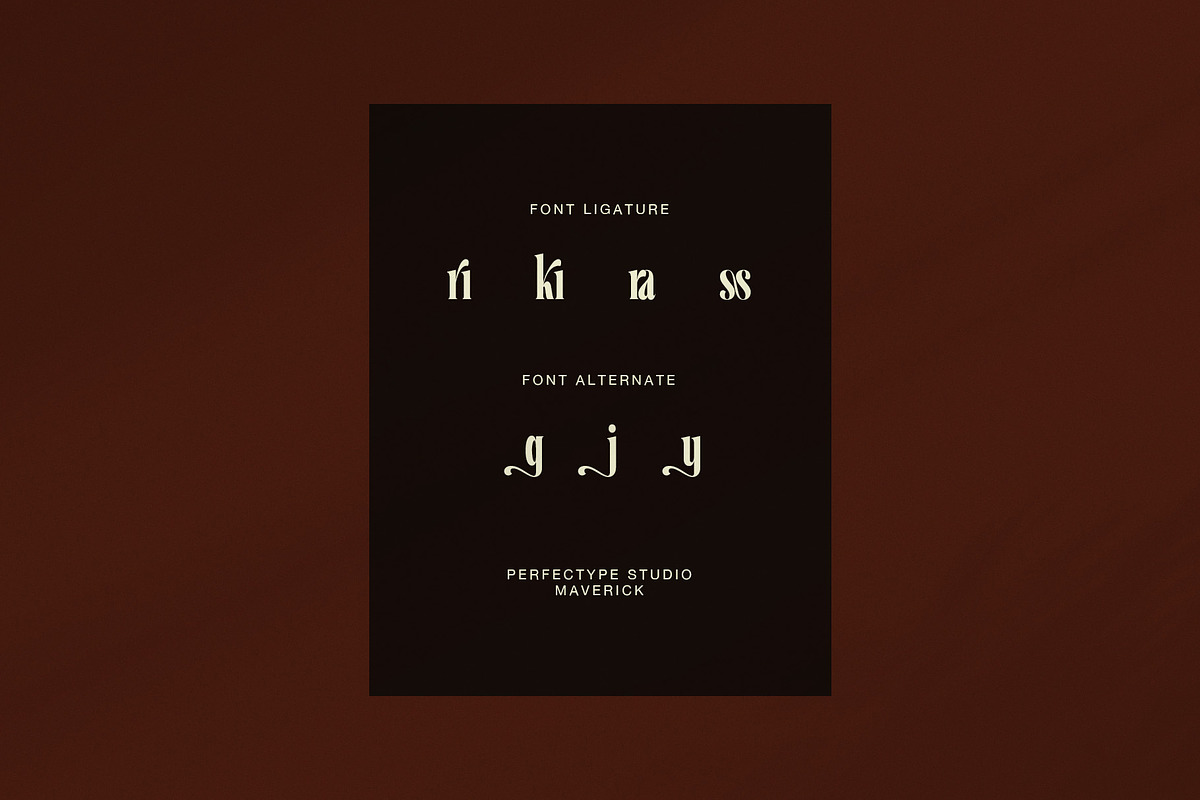 Maverick Luxury Serif Font, a Serif Font by Perfectype (Photo 8 of 8)