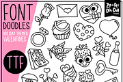 Valentine's Day Doodle Font, a Handwritten Font by Zip-A-Dee-Doo-Dah Designs (Thumbnail 1 of 2)