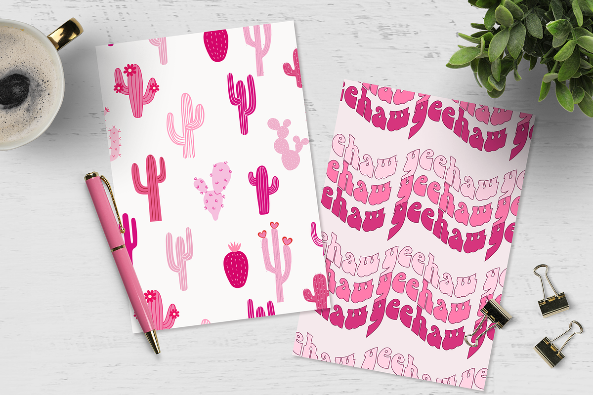 COWGIRL COQUETTE PAPERS PACK, a Background Graphic by The GG Shop (Photo 3 of 6)