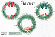 Christmas Teal Clipart Cardinal Bird, an Illustration by Ksenia Shmakova (Thumbnail 8 of 16)