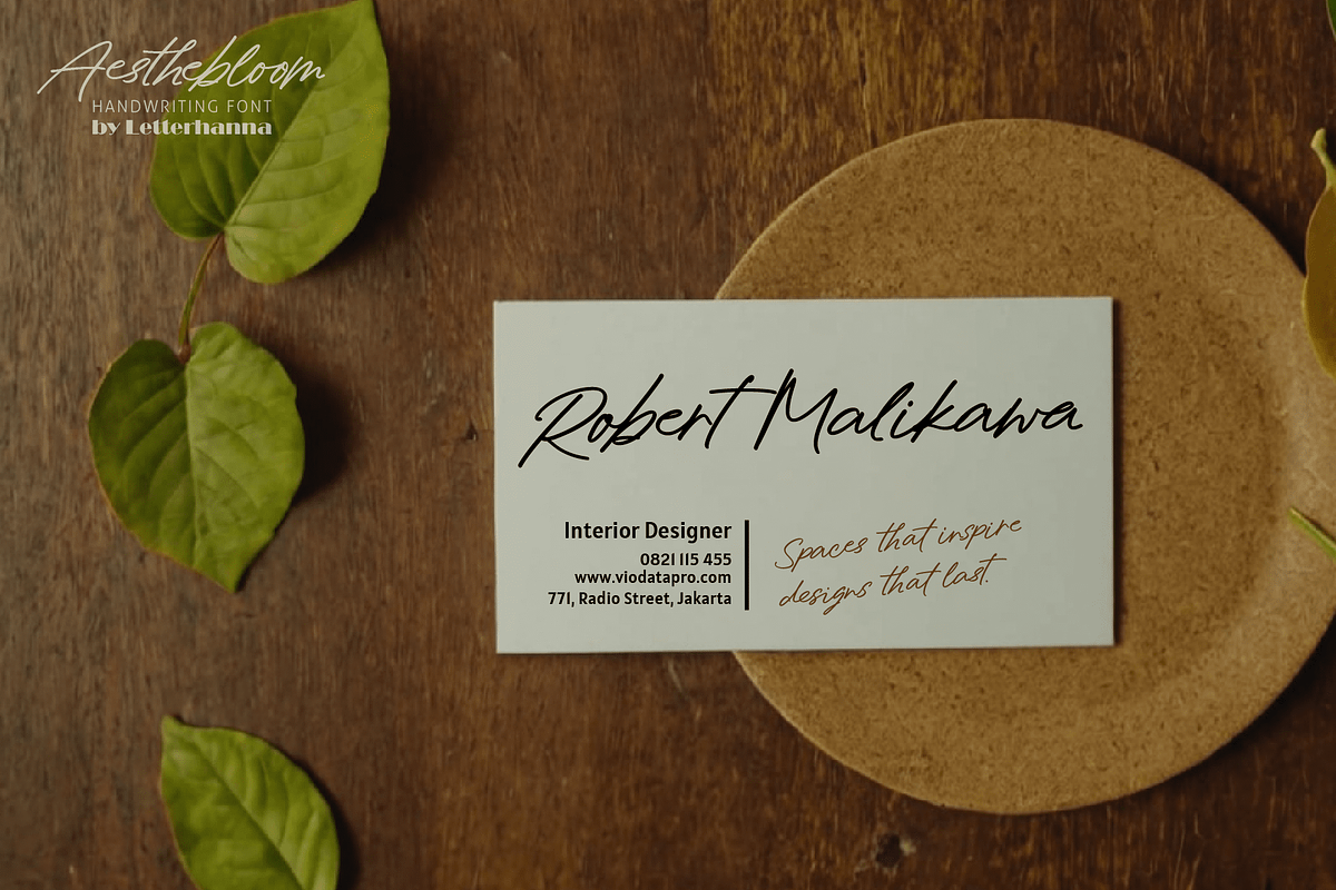 Aesthebloom Signature Script Font, a Handwritten Font by Letterhanna Studio (Photo 3 of 12)