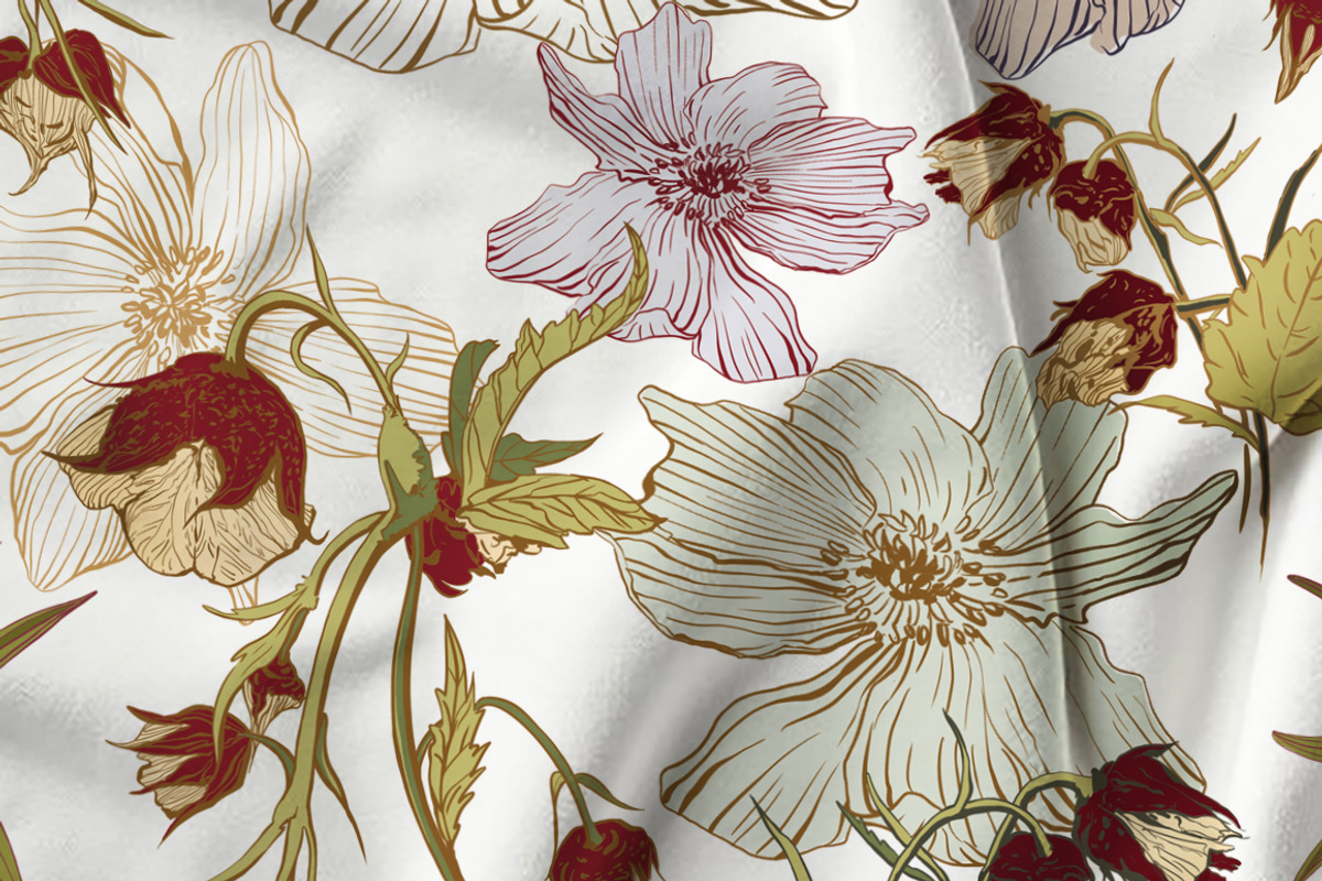 Gentle Fall Floral Patterns, a Pattern Graphic by Vero Arts (Photo 4 of 10)