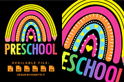 Preschool kindergarten rainbow SVG, an Education Illustration by Vignette.IT (Thumbnail 2 of 3)