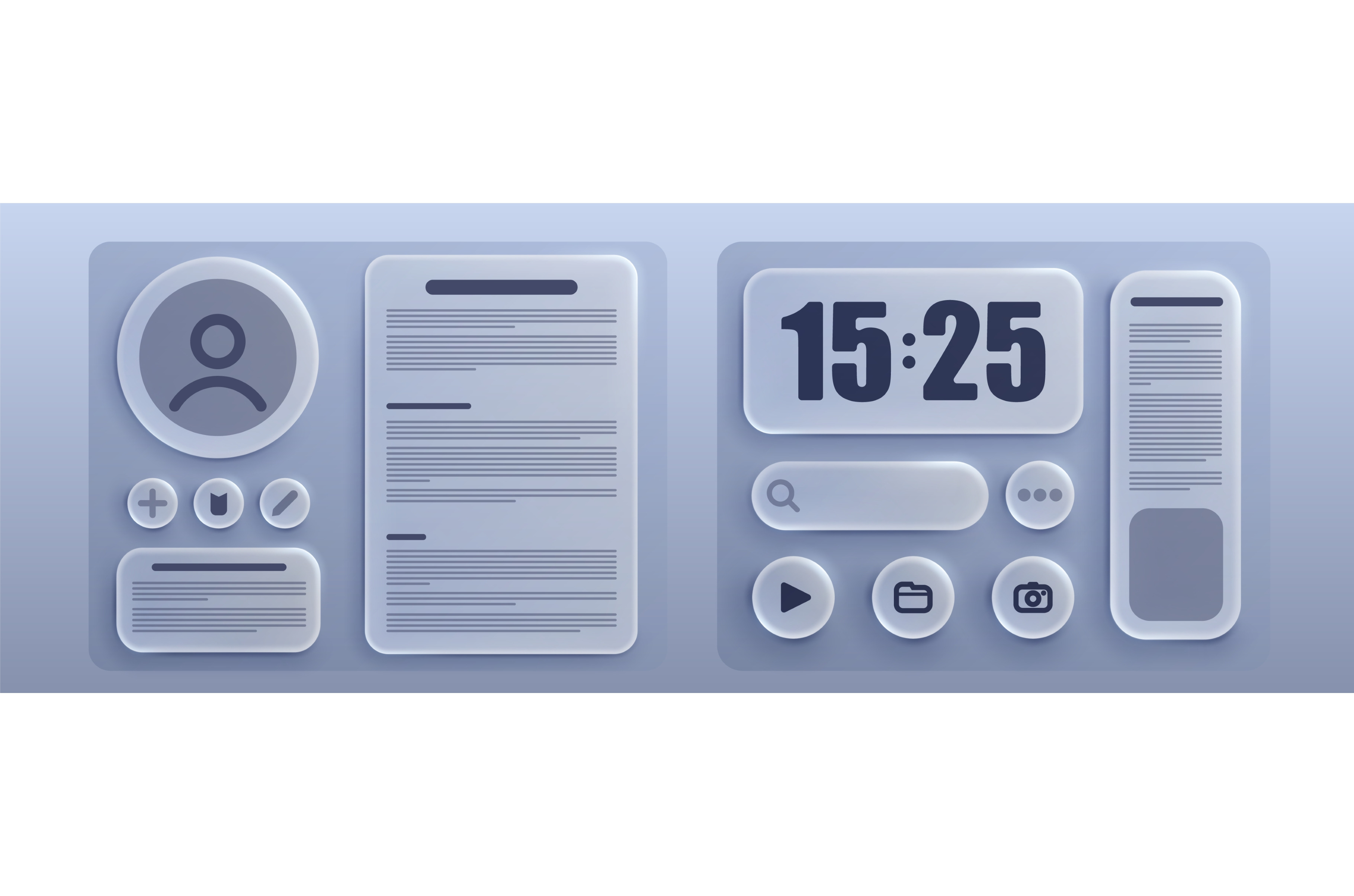 Liquid glass UI kit, a Texture Illustration by art PVP - market