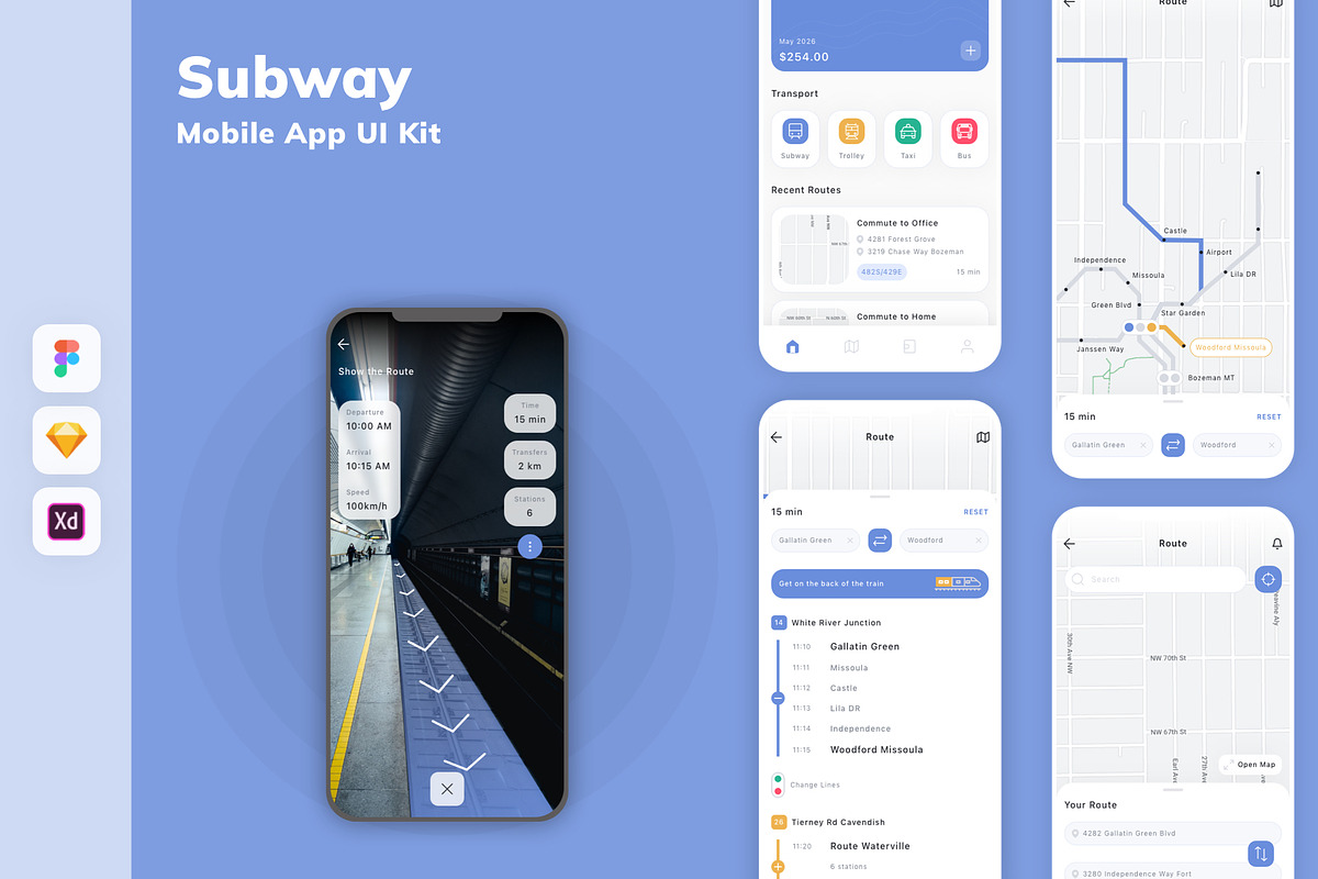 Subway Mobile App UI Kit, an UI Kit Template by uicube (Photo 2 of 3)