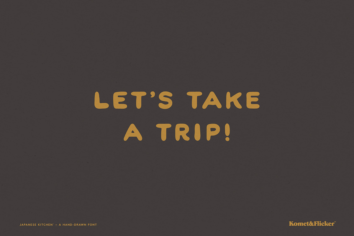 Japanese Kitchen, a Handwritten Font by Komet & Flicker (Photo 10 of 13)