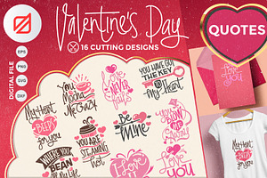 Valentine's Day Quote Cutting File